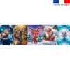 Lot de 5 coupons éponge pour serviettes de table pour enfant motif animaux de noël