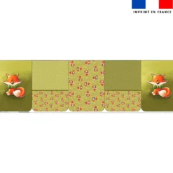 Lot de 5 coupons éponge pour serviettes de table pour enfant motif renard noeud papillon - Création Stillistic