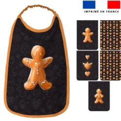 Lot de 5 coupons éponge pour serviettes de table pour enfant motif Noël pain d'épices - Création Stillistic