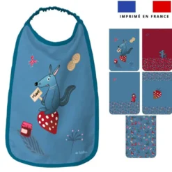 Lot de 5 coupons éponge pour serviettes de table pour enfant motif chaperon et loup - Création Nidilus