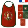 Lot de 5 coupons éponge pour serviettes de table pour enfant motif animaux couronne de noel - Création Stillistic