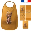 Lot de 5 coupons éponge pour serviettes de table pour enfant motif bébé ours - Création Stillistic