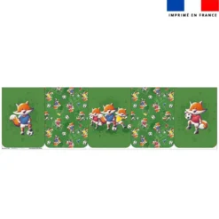 Lot de 5 coupons éponge pour serviettes de table pour enfant motif renard foot - Création Stillistic