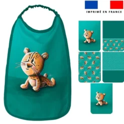 Lot de 5 coupons éponge pour serviettes de table pour enfant motif bébé guépard - Création Stillistic