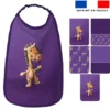 Lot de 5 coupons éponge pour serviettes de table pour enfant motif bébé girafe - Création Stillistic