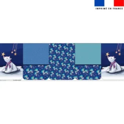 Lot de 5 coupons éponge pour serviettes de table pour enfant motif ours polaire- Création Stillistic