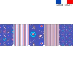 Lot de 5 coupons éponge pour serviettes de table pour enfant motif licorne et pégase bleu - Création Lili Bambou Design