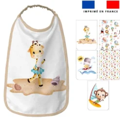 Lot de 5 coupons éponge pour serviettes de table pour enfant motif animaux d'été