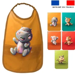 Lot de 5 coupons éponge pour serviettes de table pour enfant motif animalier - Création Stillistic