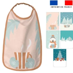 Lot de 5 coupons éponge pour serviettes de table pour enfant motif ours polaire