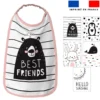 Lot de 5 coupons éponge pour serviettes de table pour enfant motif animaux de la nuit