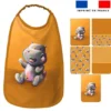 Lot de 5 coupons éponge pour serviettes de table pour enfant motif bébé hippo - Création Stillistic