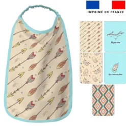 Lot de 5 coupons éponge pour serviettes de table pour enfant motif boho indien