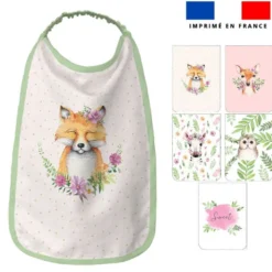 Lot de 5 coupons éponge pour serviettes de table pour enfant motif animaux aquarelle