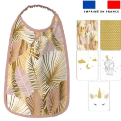 Lot de 5 coupons éponge pour serviettes de table pour enfant motif licorne gold