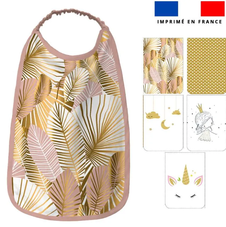 Lot de 5 coupons éponge pour serviettes de table pour enfant motif licorne gold