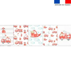 Lot de 5 coupons éponge pour serviettes de table pour enfant motif animaux pompiers