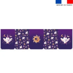 Lot de 5 coupons éponge pour serviettes de table pour enfant motif chouette magicienne - Création Stillistic