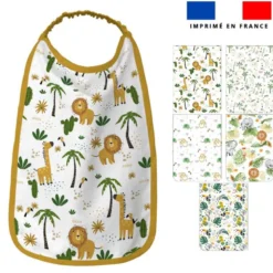 Lot de 5 coupons éponge pour serviettes de table pour enfant motif jungle