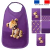Lot de 5 coupons éponge pour serviettes de table pour enfant motif bébé hyène - Création Stillistic