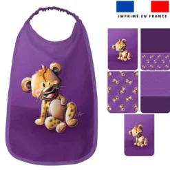 Lot de 5 coupons éponge pour serviettes de table pour enfant motif bébé hyène - Création Stillistic