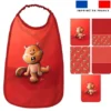 Lot de 5 coupons éponge pour serviettes de table pour enfant motif bébé castor - Création Stillistic