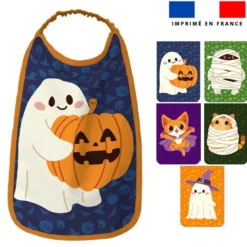 Lot de 5 coupons éponge pour serviettes de table pour enfant motif animaux Halloween