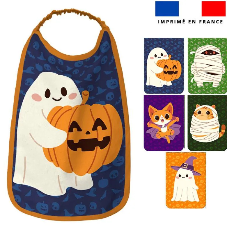 Lot de 5 coupons éponge pour serviettes de table pour enfant motif animaux Halloween