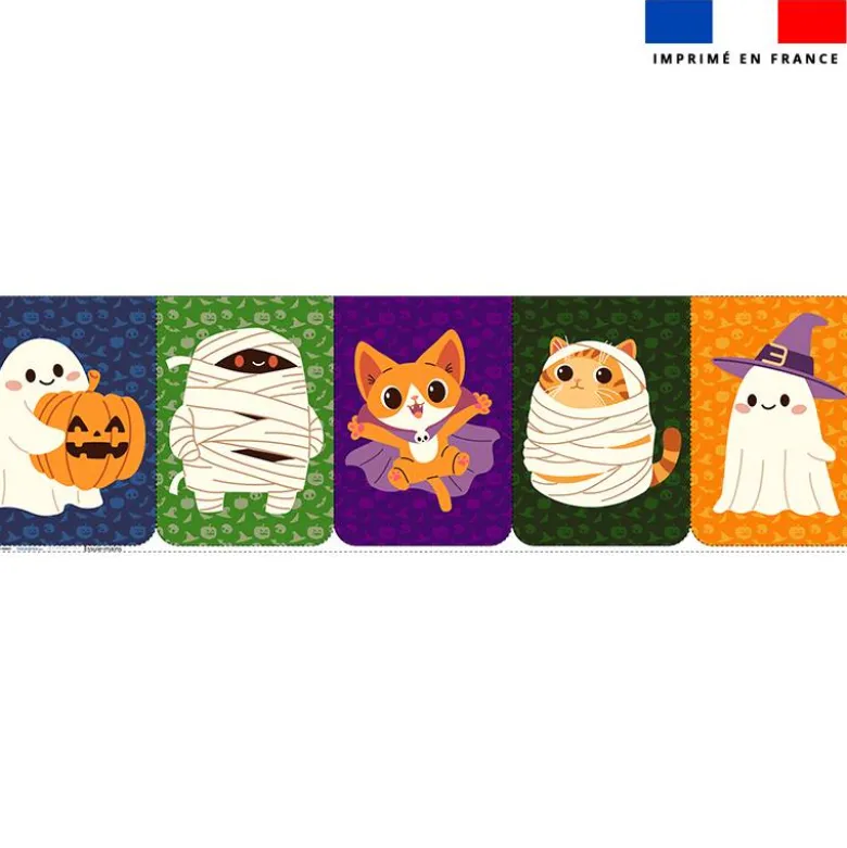 Lot de 5 coupons éponge pour serviettes de table pour enfant motif animaux Halloween