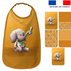 Lot de 5 coupons éponge pour serviettes de table pour enfant motif bébé éléphant - Création Stillistic