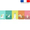 Lot de 5 coupons éponge pour serviettes de table pour enfant motif lama