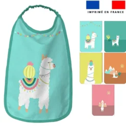 Lot de 5 coupons éponge pour serviettes de table pour enfant motif lama