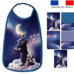 Lot de 5 coupons éponge pour serviettes de table pour enfant motif chat sirius - Création Stillistic