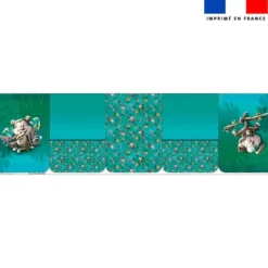 Lot de 5 coupons éponge pour serviettes de table pour enfant motif singe émotions - Création Stillistic