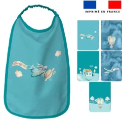 Lot de 5 coupons éponge pour serviettes de table pour enfant motif montgolfière aquarelle
