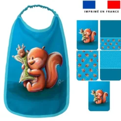 Lot de 5 coupons éponge pour serviettes de table pour enfant motif bébé écureuil - Création Stillistic