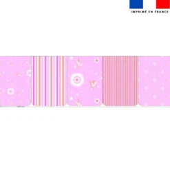 Lot de 5 coupons éponge pour serviettes de table pour enfant motif licorne et pégase rose - Création Lili Bambou Design