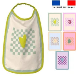 Lot de 5 coupons éponge pour serviettes de table pour enfant motif positives vibes - Création Lili Bambou Design