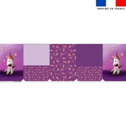Lot de 5 coupons éponge pour serviettes de table pour enfant motif licorne - Création Stillistic