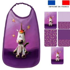 Lot de 5 coupons éponge pour serviettes de table pour enfant motif licorne - Création Stillistic