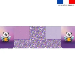 Lot de 5 coupons éponge pour serviettes de table pour enfant motif panda ange - Création Stillistic