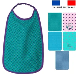 Lot de 5 coupons éponge pour serviettes de table pour enfant motif océan collection sirène