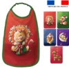 Lot de 5 coupons éponge pour serviettes de table pour enfant motif animaux de noel - Création Stillistic
