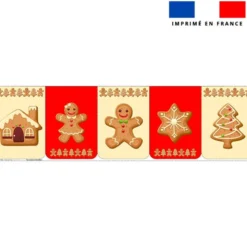 Lot de 5 coupons éponge pour serviettes de table pour enfant motif pain d'épice