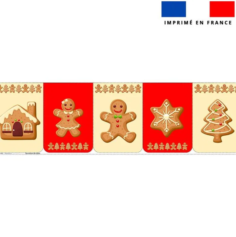Lot de 5 coupons éponge pour serviettes de table pour enfant motif pain d'épice