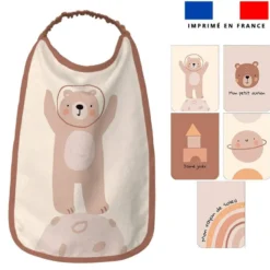 Lot de 5 coupons éponge pour serviettes de table pour enfant motif petit ourson