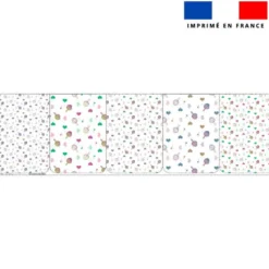 Lot de 5 coupons éponge pour serviettes de table pour enfant motif coeur d'artichaut - Création Lili Bambou Design