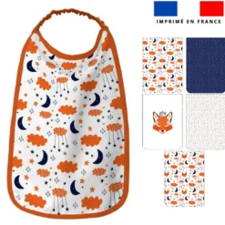 Lot de 5 coupons éponge pour serviettes de table pour enfant motif renard