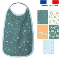 Lot de 5 coupons éponge pour serviettes de table pour enfant motif bébé dino