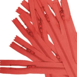 Lot de 10 fermetures 35 cm rouges